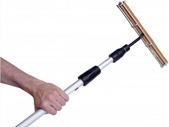 Wide extended brush